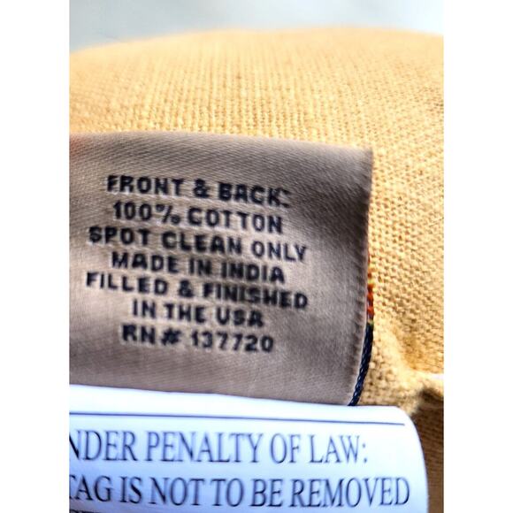 PILLOW-DEVI DESIGNS-Gold-"HOME" Embossed-17 in x 12 in-No Zipper-Throw Pillow - Picture 10 of 12